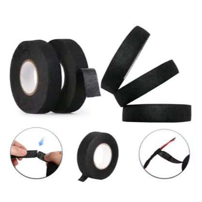 

Lakban Kabel Kain Hitam Adhesive Tahan Panas Bungkus Kabel Isolasi Kabel Motor Mobil Mesin - IT