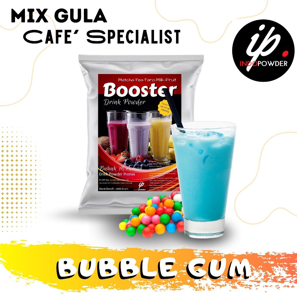 

Indopowder - Bubuk Minuman BUBBLE GUM 1Kg Untuk Cafe, Waralaba, Resto dan Usaha Minuman Kekinian