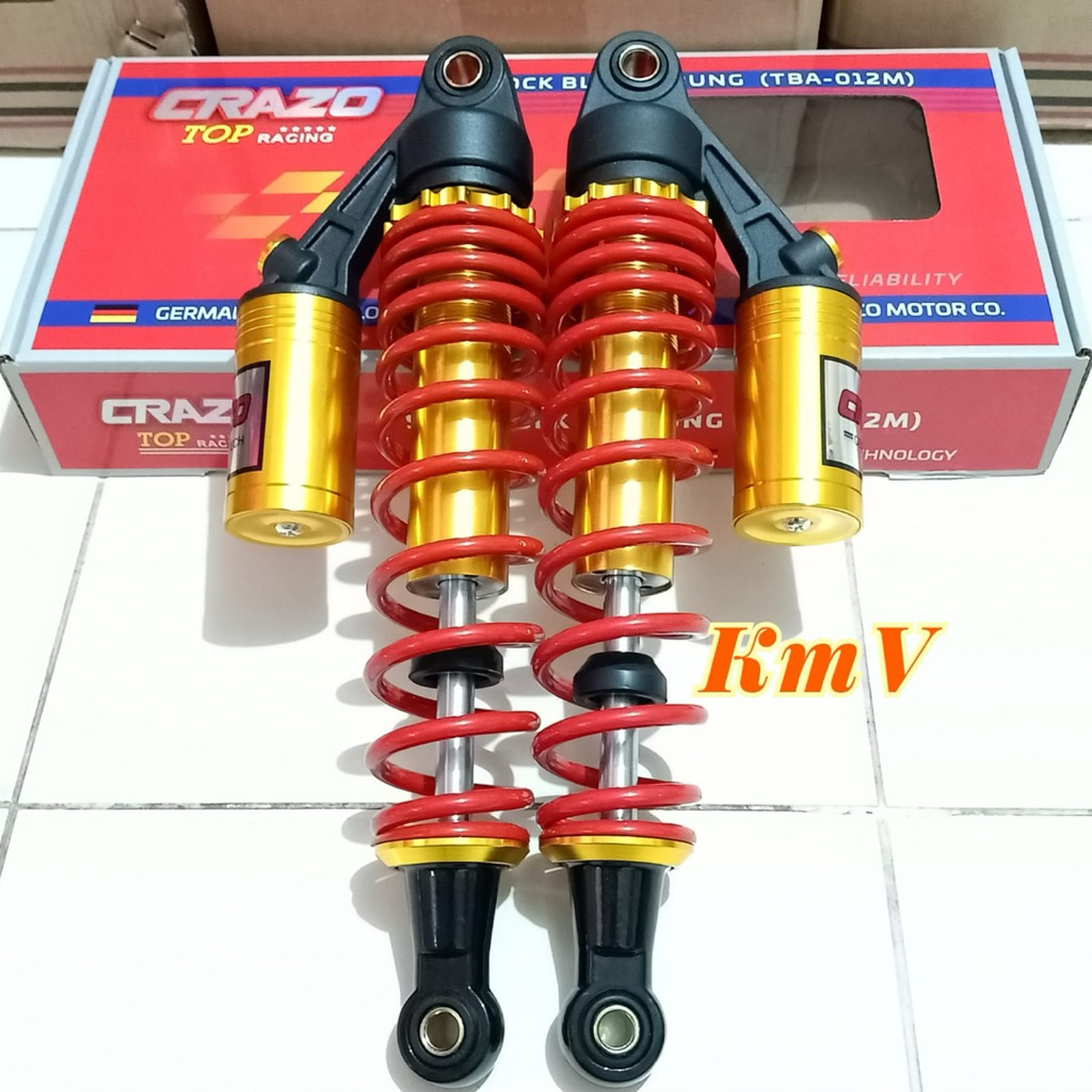 Shock Belakang Tabung Atas 340MM Warna Merah