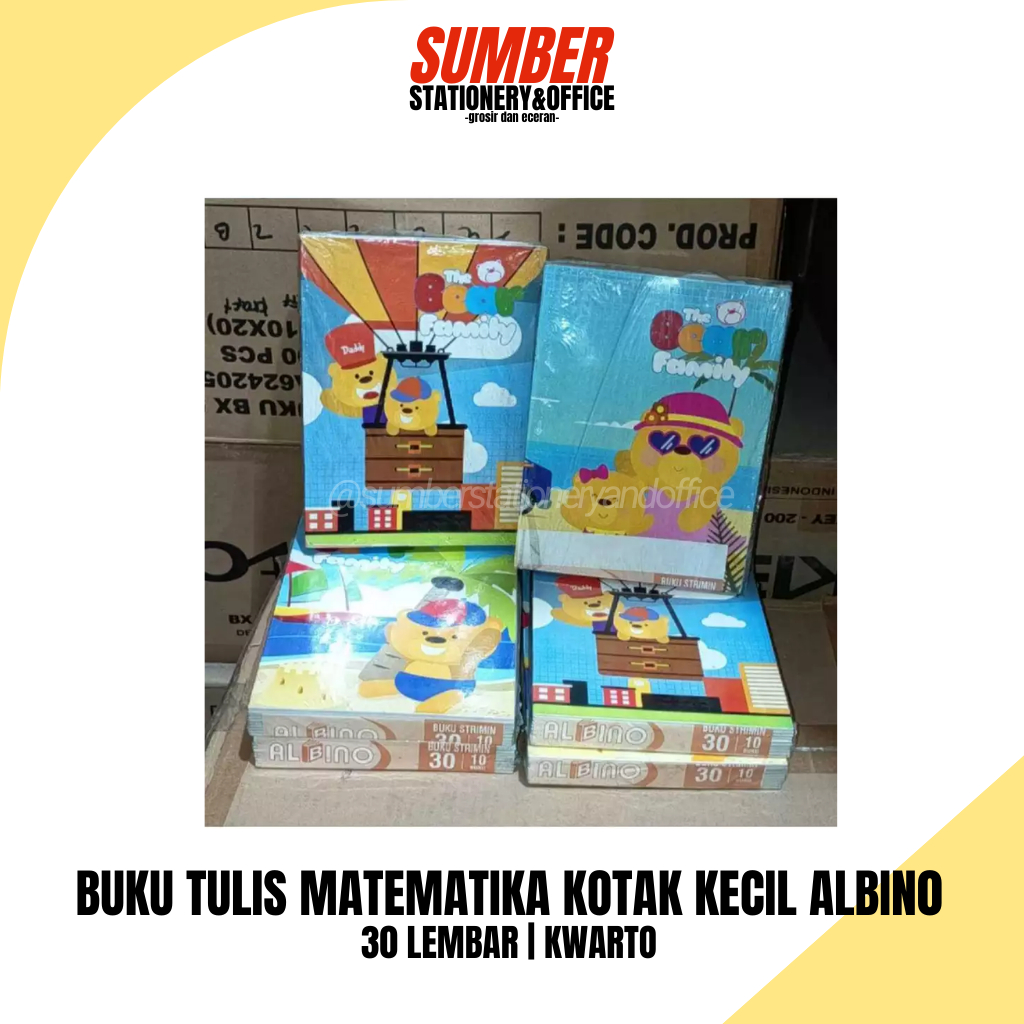 

[1 PACK] BUKU TULIS ALBINO MATEMATIKA KOTAK KECIL ISI 30 LEMBAR - 10 BUKU (BT-ALB-30-MATE)