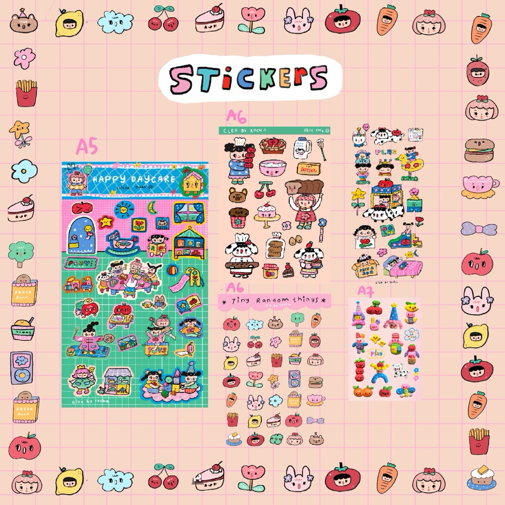 

Sticker Sheet Transparan Bening Hologram