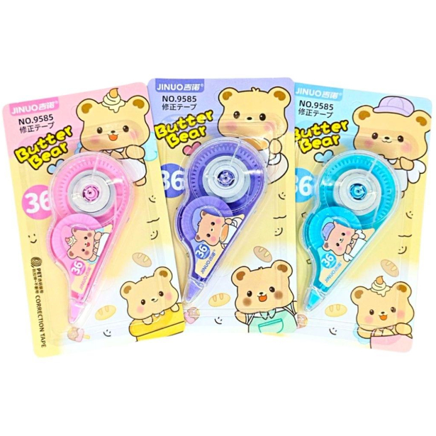 

CORRECTION TAPE / TIP EX KERTAS JINUO 9585 BUTTER BEAR / BERUANG / FANCY / KARAKTER