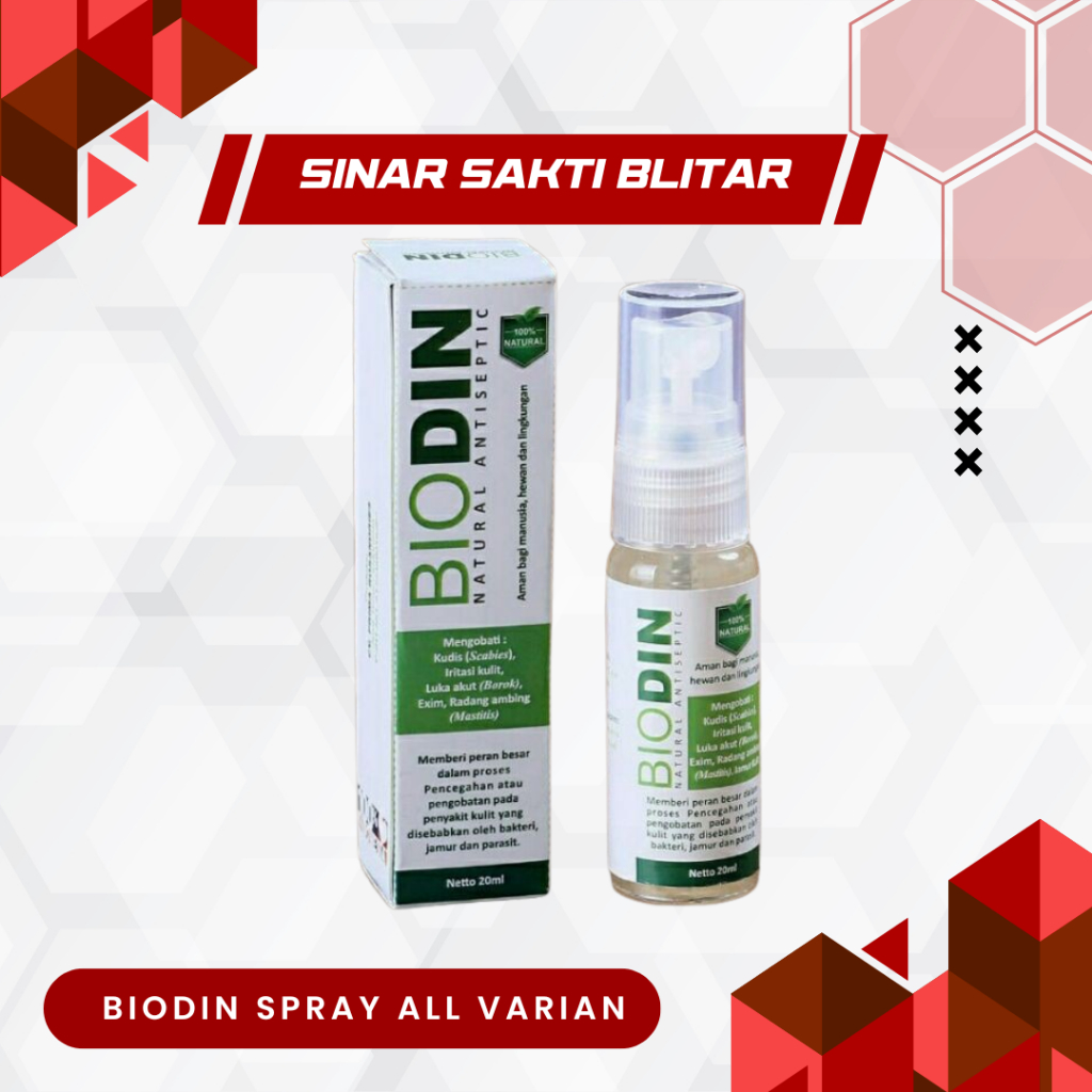 BIODIN SPRAY ALL VARIAN - Spray PMK Jamur Scabies Biodin Semua Hewan