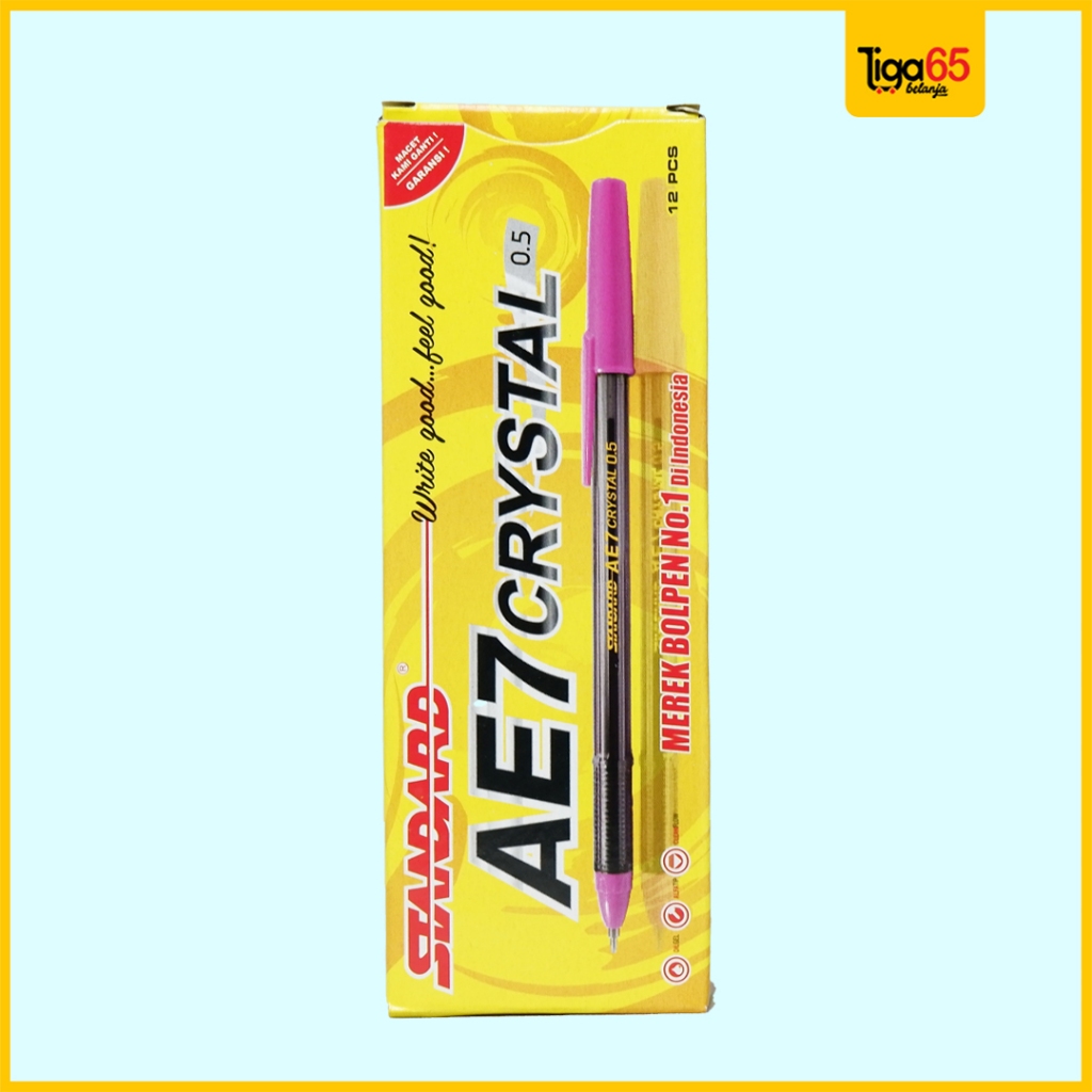 

Pulpen Standard / Pena Tinta Hitam / Alat Tulis Sekolah & Kantor / AE-7 (12PCS/SET)
