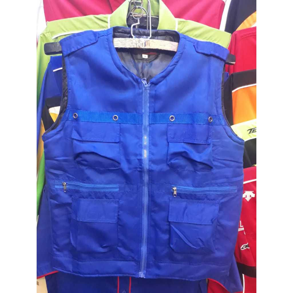 Rompi Pria Tactical Safety Outdoor Bahan Drill Anti Angin – Jaket Motor Lapangan Seragam Vest Dewasa