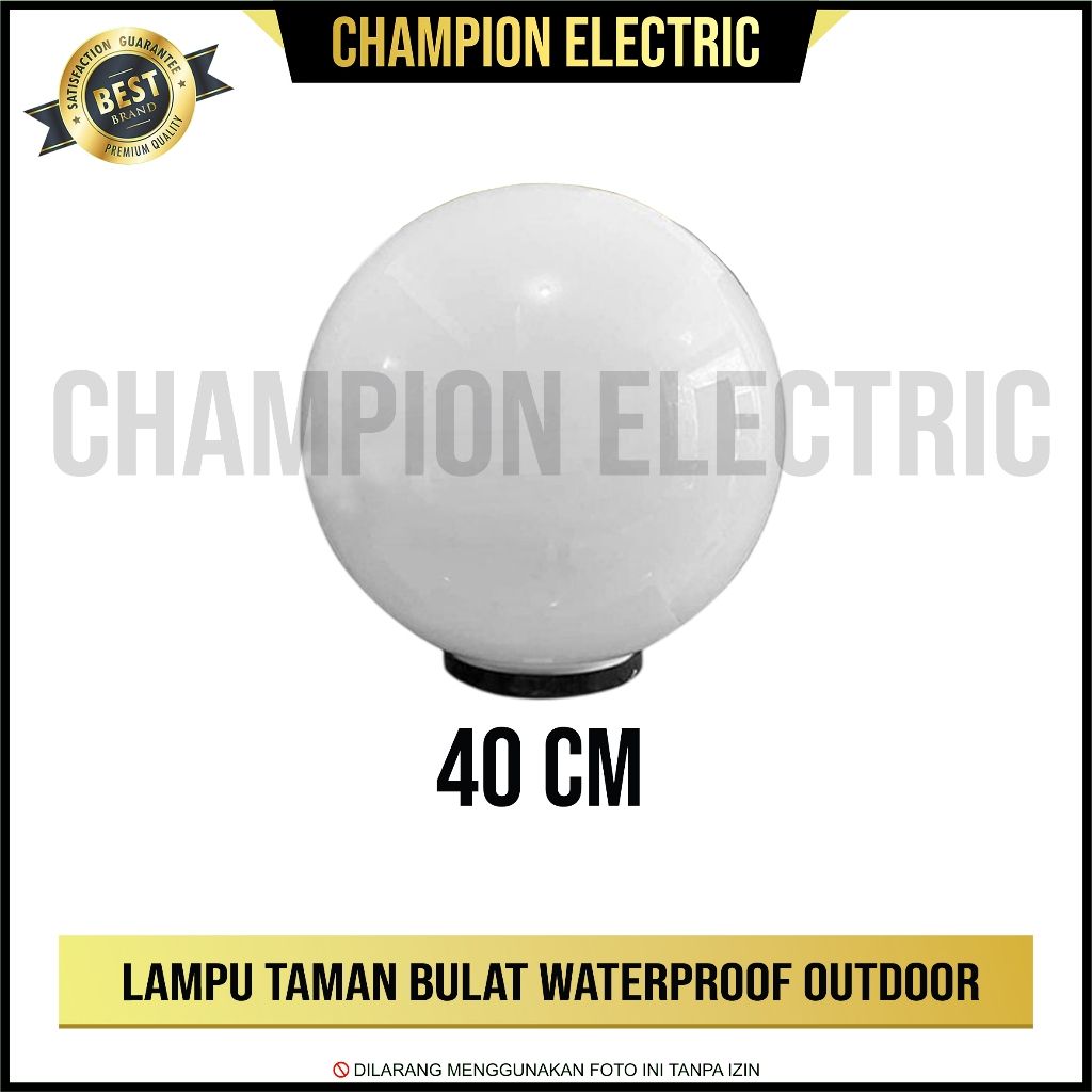 Lampu Taman Bulat Outdoor Anti Pecah Diameter 40CM