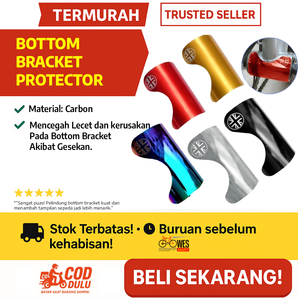 Bottom Bracket Frame Protector – Pelindung Bottom Bracket Sepeda Lipat & Brompton