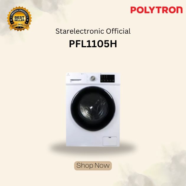 POLYTRON MESIN CUCI & DRYER 11 KG PFL1105H BERGARARANSI ORI/PFL-1105H/PFL 1105H/PFL-1105 H/PFL1105 H