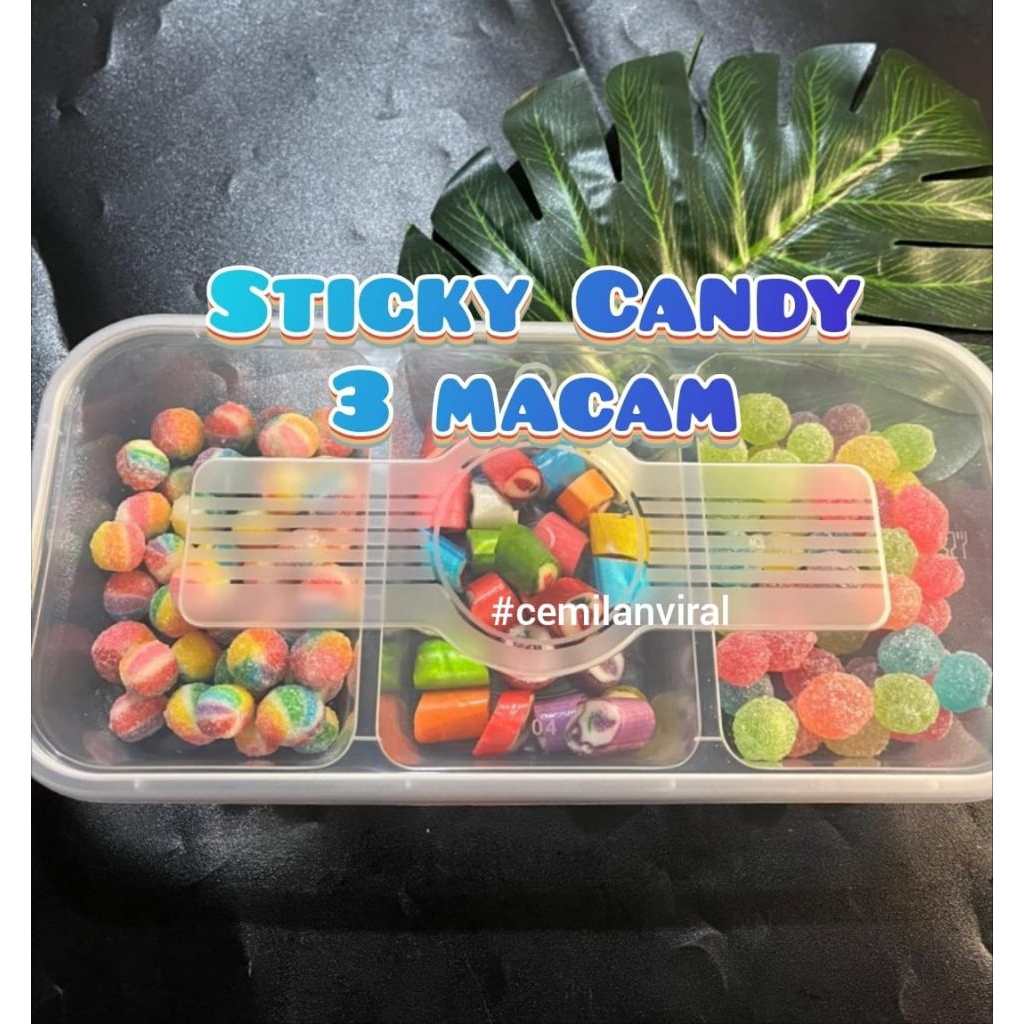 

Cemilan Viral Sticky Candy Free Thinwall Marble Fruity Permen Potong Stick Stik Food Gula Snack 3in1 3 in 1 Makanan Toples
