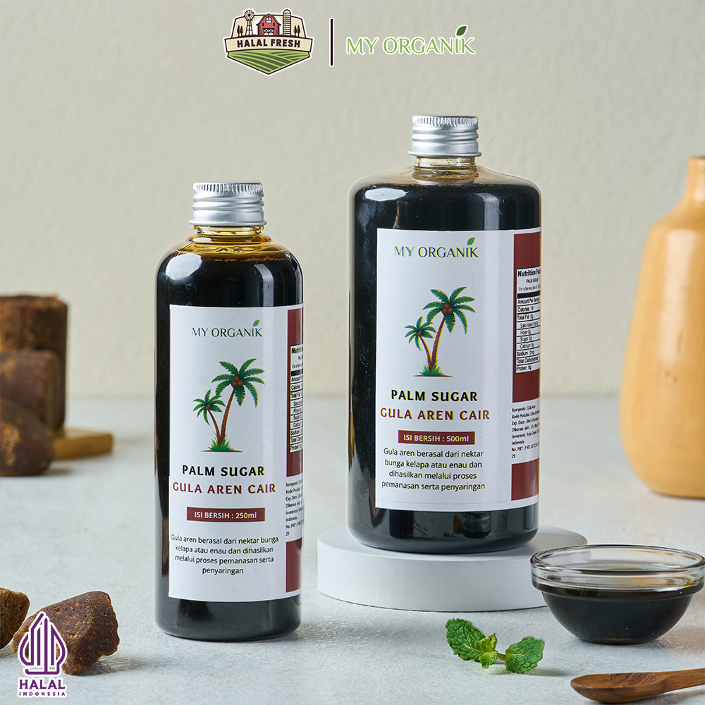 

My Organik Gula Aren Cair Murni Premium High Quality Pure Liquid Palm Sugar 250 ml 500 ml