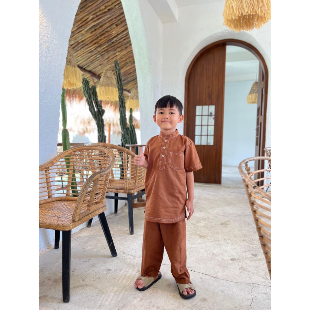 BEST SELLER SETELAN KOKO ANAK LAKI LAKI/BAJU MUSLIM ANAK/SET KURTA ANAK LINEN ARSYA