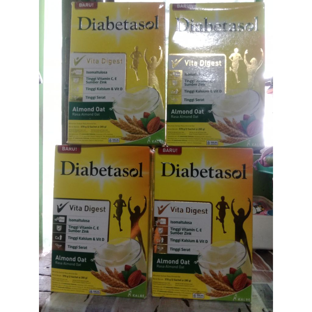 

diabetasol rasa almond gold kemasan 560gr exp maret-juni 2026