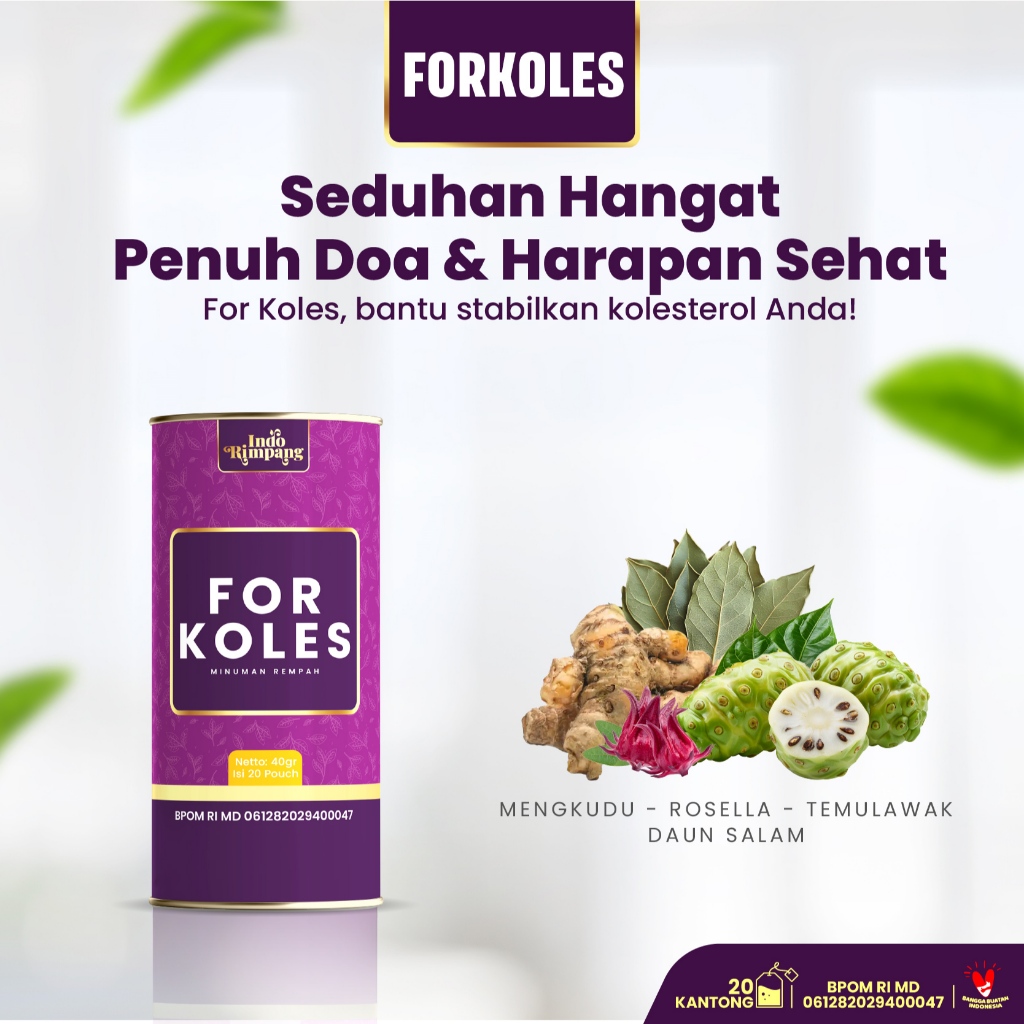

Forkoles Teh Rempah For Koles Temulawak Rosella Mengkudu Daun Salam 20 Tea Bag Bantu Stabilkan Kolesterol & Tensi
