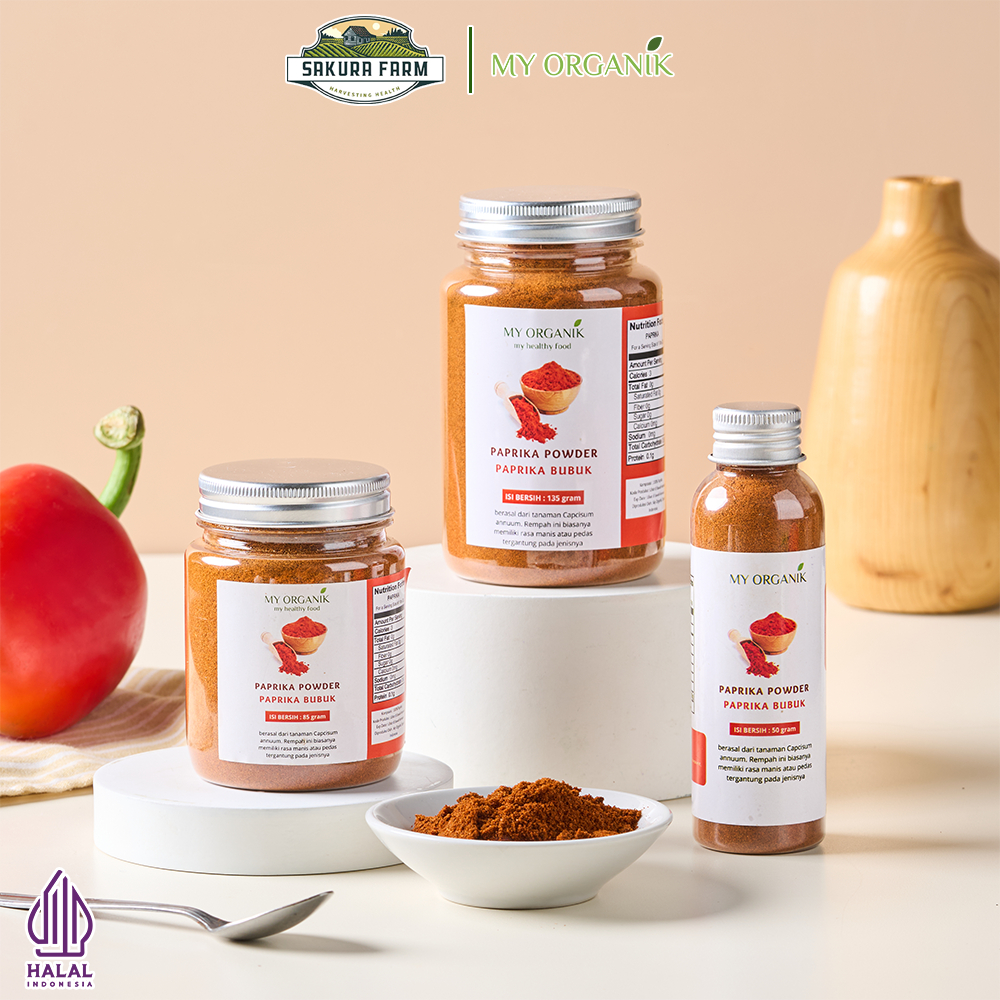 

My Organik Bumbu Dapur Paprika Bubuk Powder Merah Red Pepper Smoke Premium Quality 50gr 85gr 135gr