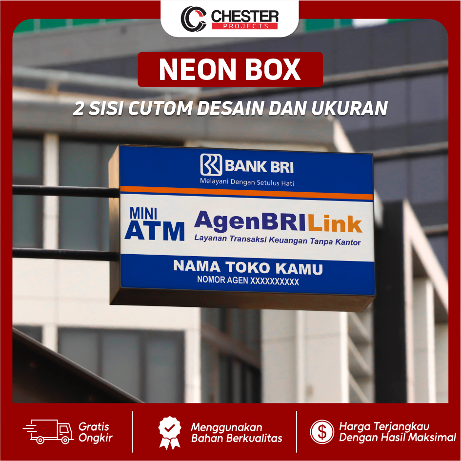NEON BOX 2 SISI CUSTOM DESAIN LOGO PERSEGI l NEON BOX Agen BRIlink