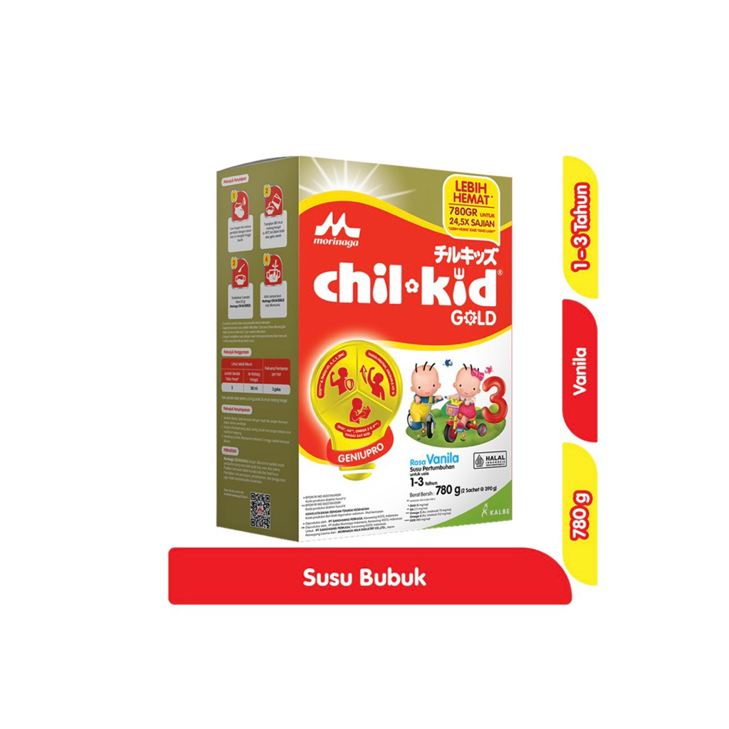 

Morinaga Chil-kid 3 Gold Susu Bubuk Pertumbuhan Anak 1-3 Tahun VANILA 780 g
