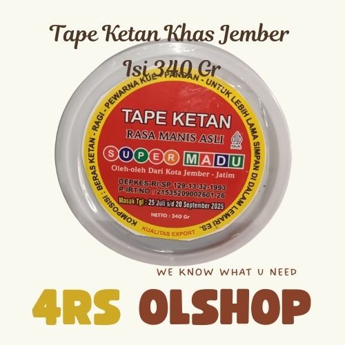 

Tape Ketan Rasa Manis Asli Jember Super Madu 340 gr