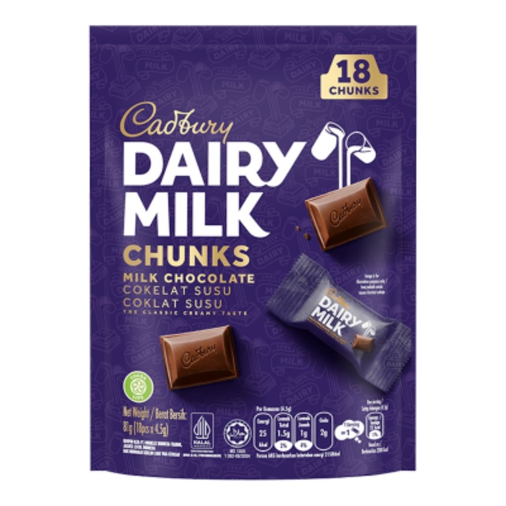

NKSB - Cadbury Dairy Milk Chocolate Bites Sharebag isi 18pcs