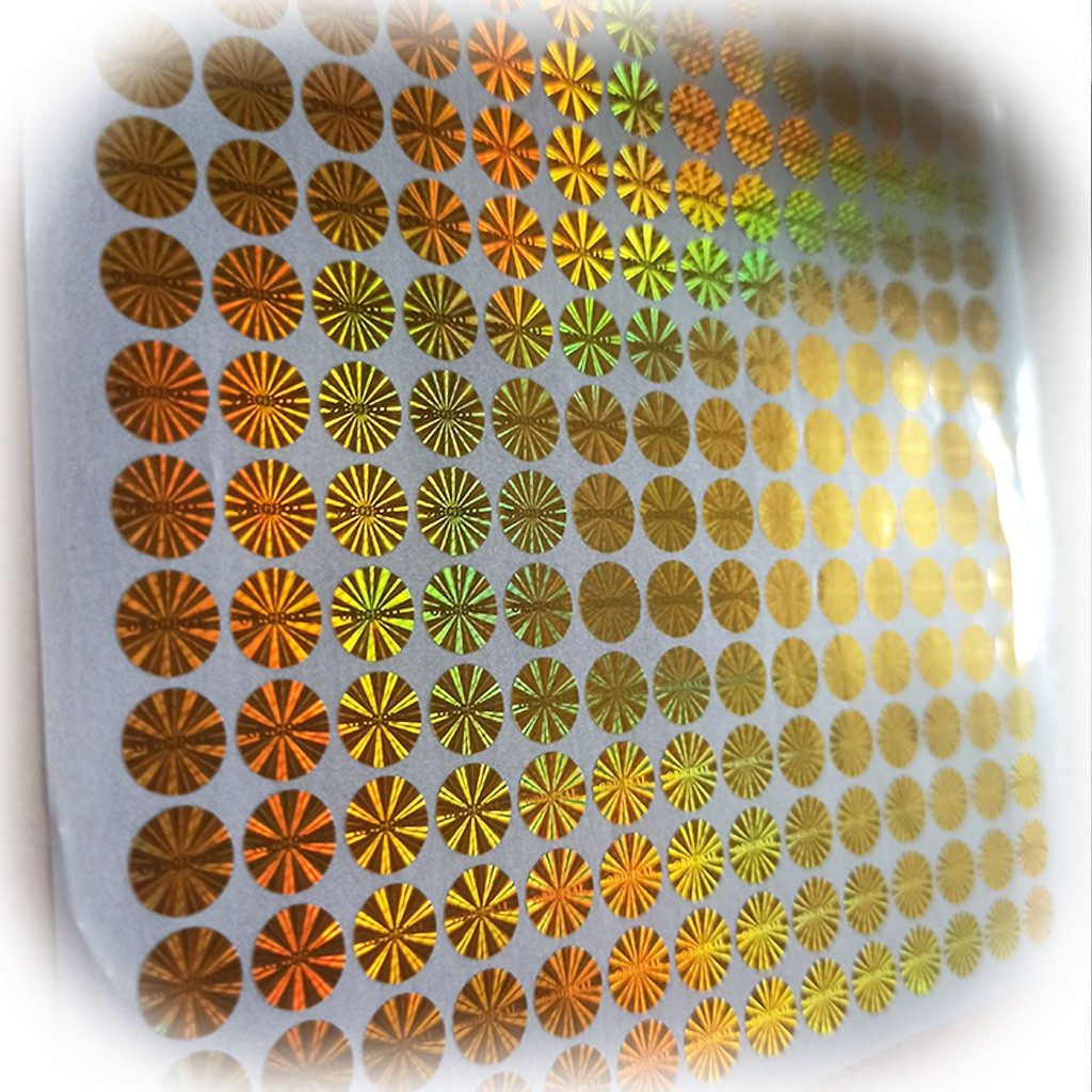 

Stiker Hologram Original GOLD 1x1 cm