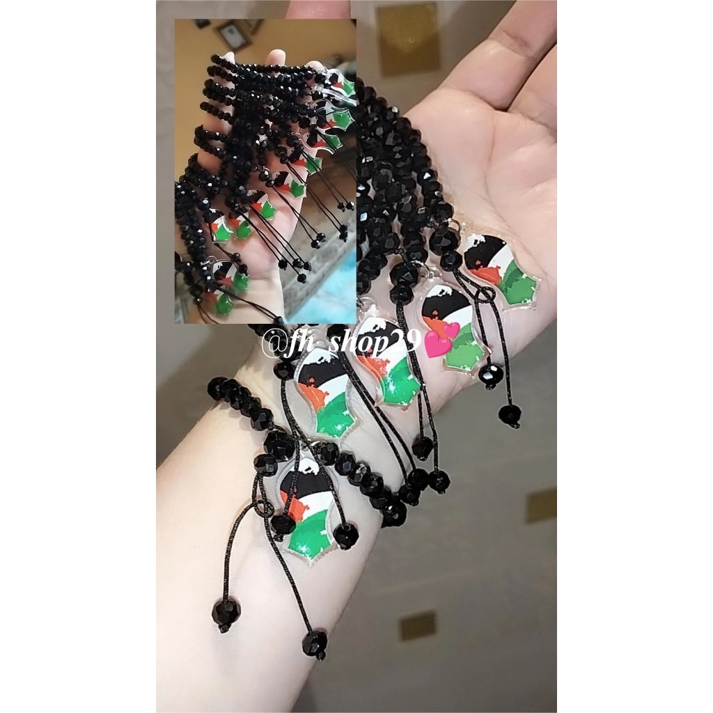 Fh29 Gelang terompah/ Gelang kristal terompah/ Gelang Palestina