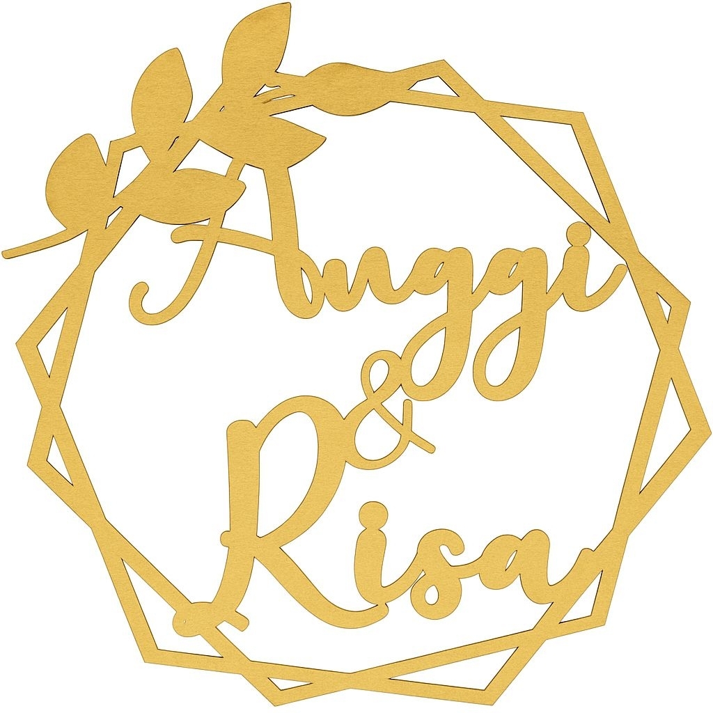 Custom Backdrop Wedding Engagement Daun Kayu Dekorasi Pernikahan Acara Inisial Lamaran Papan Dinding