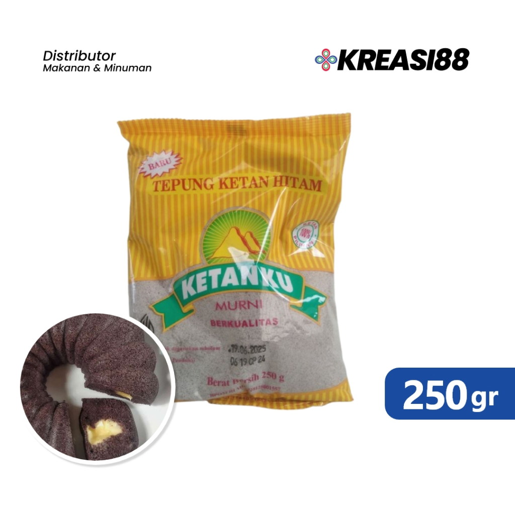

KETANKU Tepung Ketan Hitam 250 gram / Tepung Ketan Hitam Viral Bolu Ketan