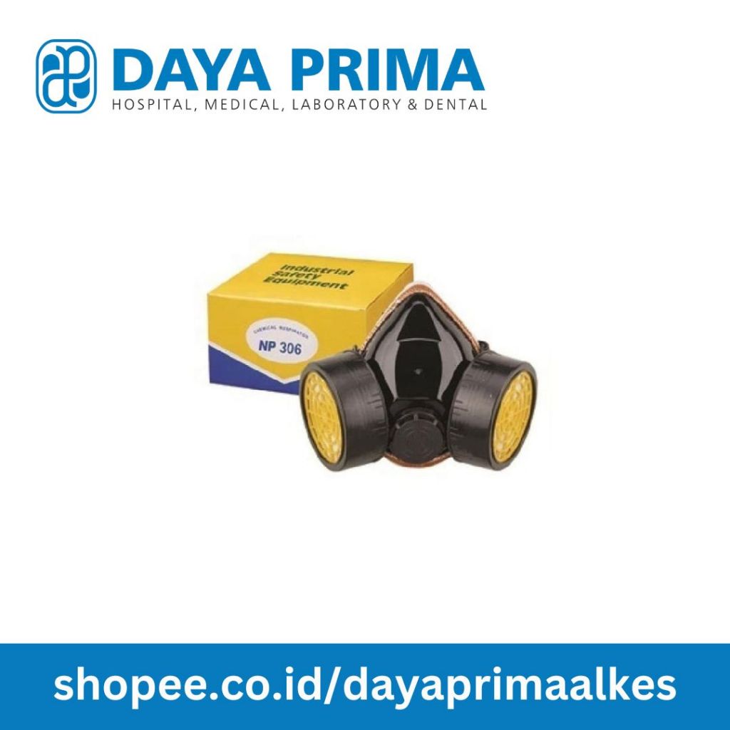 Masker Respirator Double +  Cartridge / Masker Industri Double + Filter / Masker Pabrik