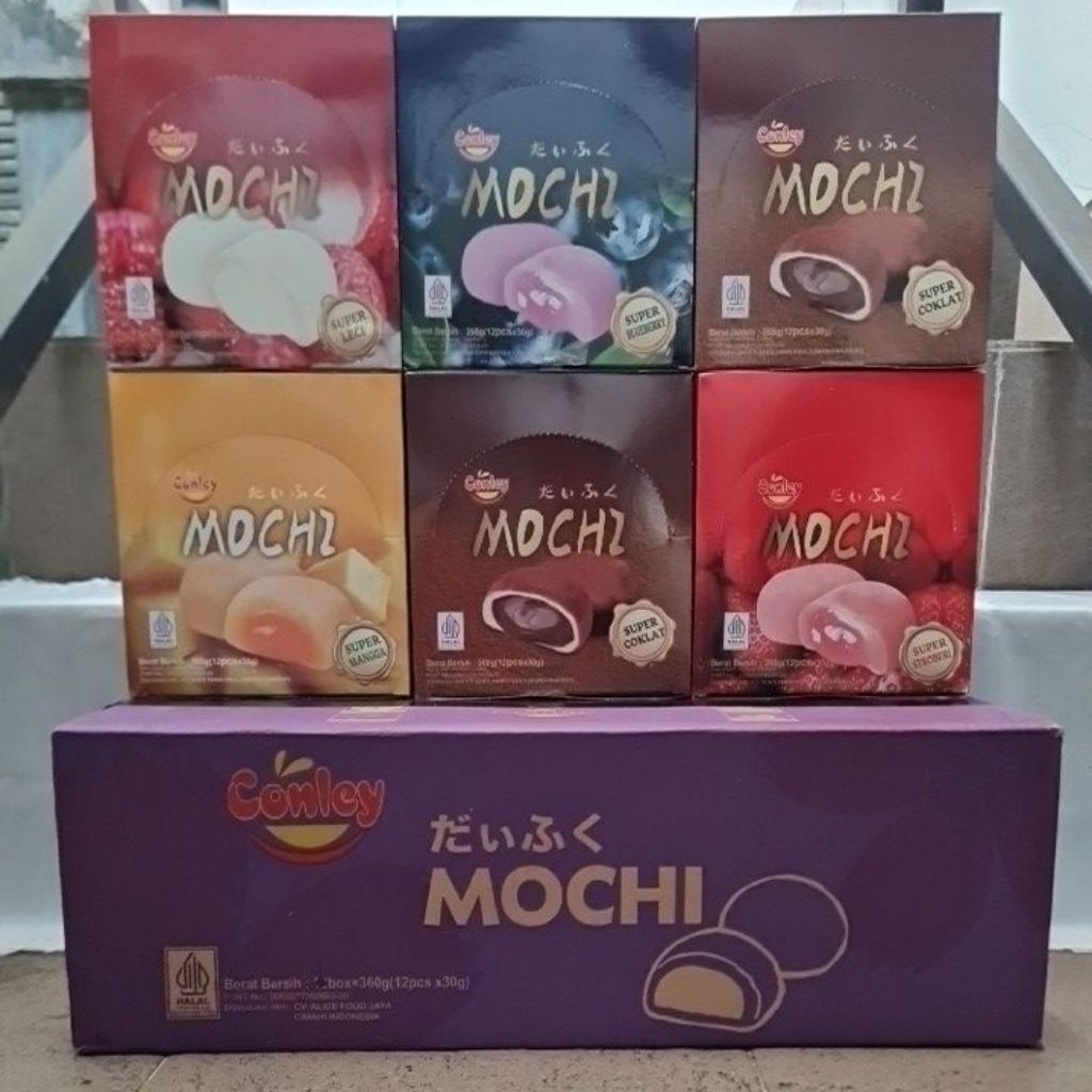 

MOCHI CONLEY SUPER✅️1 Karton Isi 6 box (1box isi 12pcs)✅️MIX 5 Rasa✅️