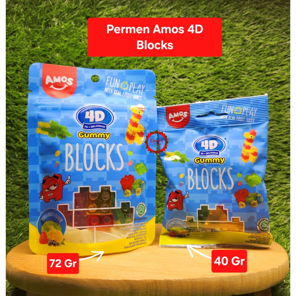 

Permen Amos Gummy Blocks | Permen Jelly Amos 4D Berbentuk Kotak | 40 Gr | 72 Gr