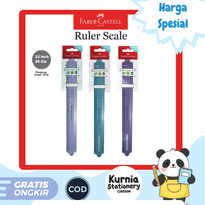 

Faber Castell Penggaris Dots Lineal Ruler Anti Break (Satuan)