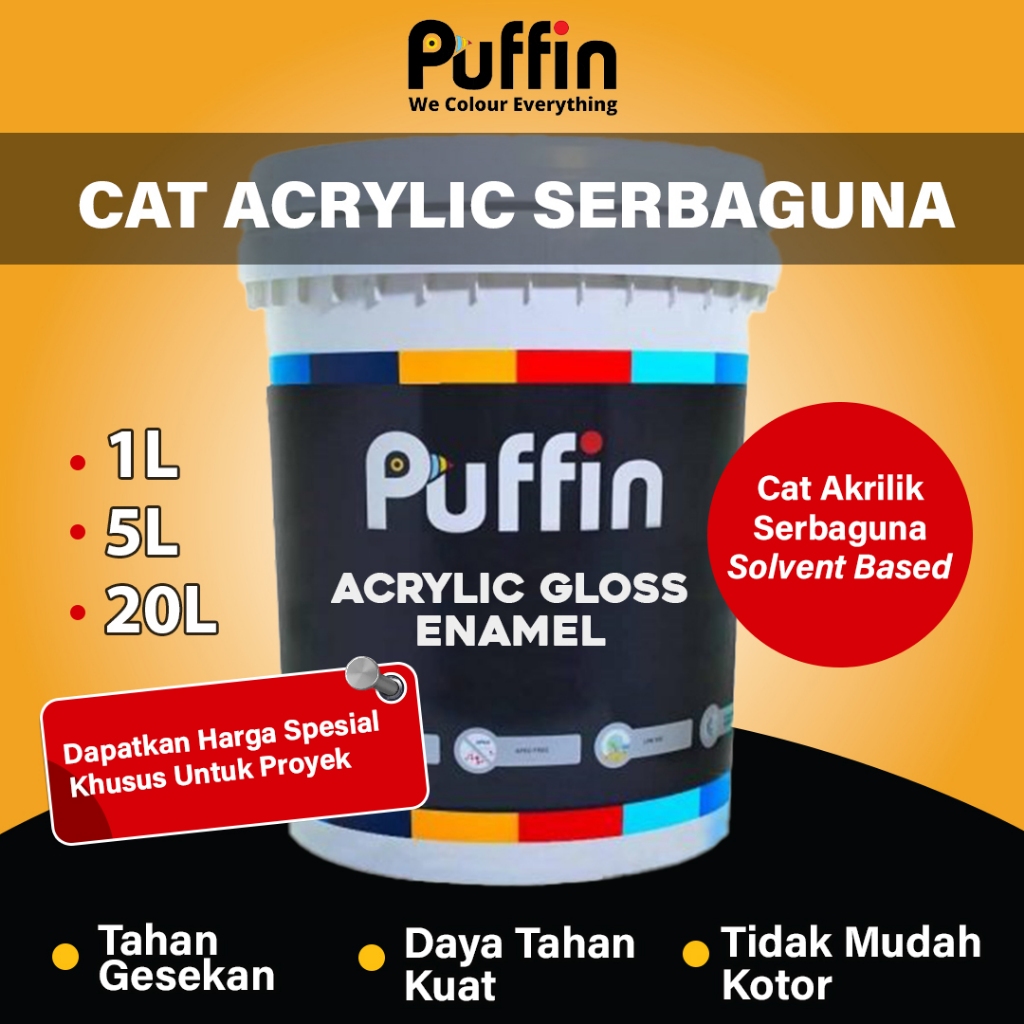 Puffin Paint Cat Acrylic Multi Purpose Puffin Acrylic Gloss Enamel Solvent 20L