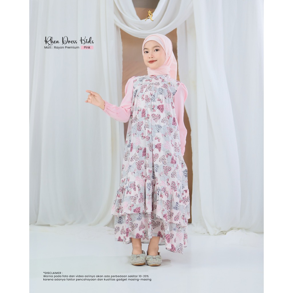 Arrafi - Rhea Dress Gamis Dress Anak Perempuan