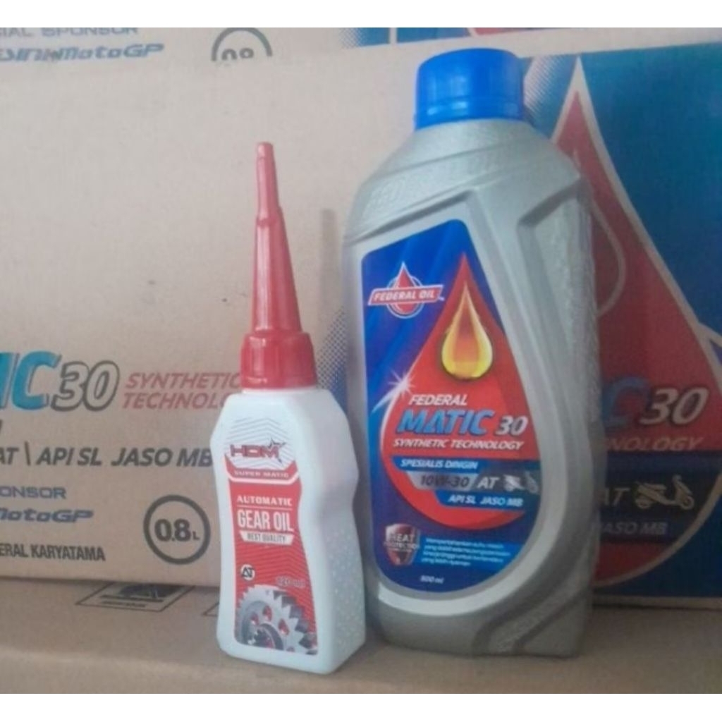 Oli Federal Matic 0.8L Set Oli Gear 120ml Honda Ahm Oli Federal Matic Set Oli Gardan Honda 120ml