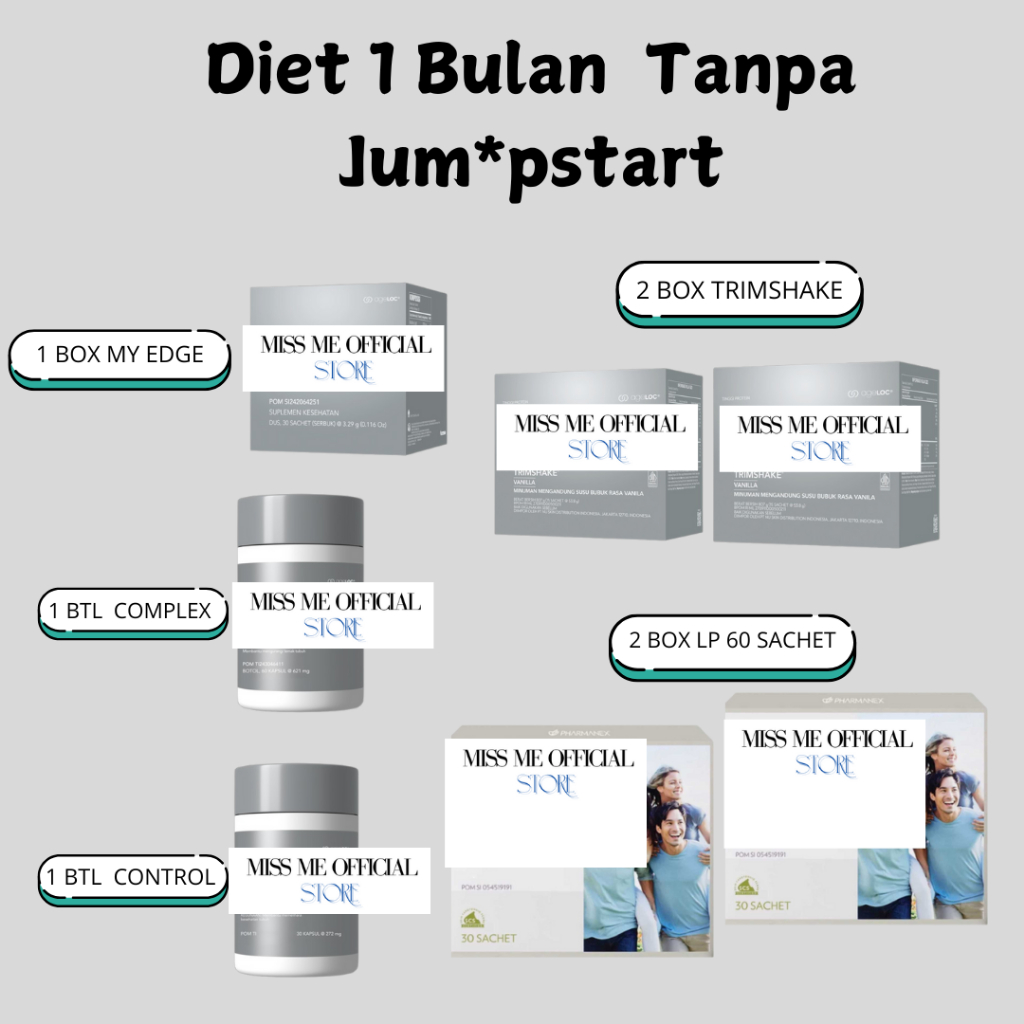 

(Miss Me) Satu Bulan paket Diet Tr me Tanpa Js Boost