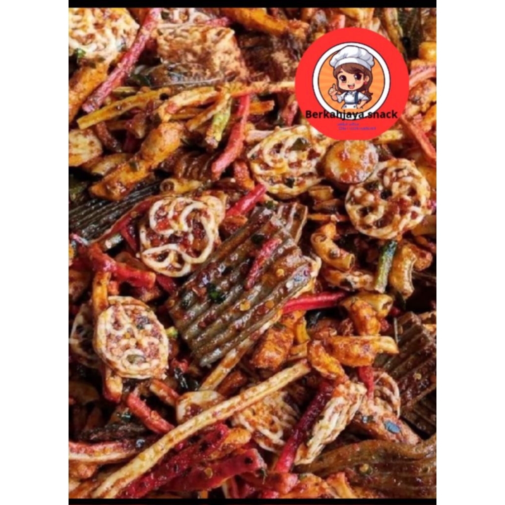 

seblak kering bantat campur 200 gr seblak kering pedas daun jeruk