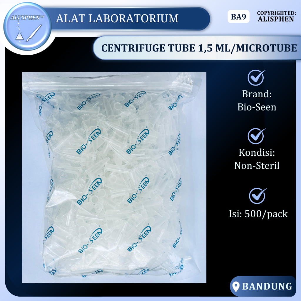 [BA9] Microtube 1,5 ml | Centrifuge Tube 1,5 ml | Bioseen | 500 dan 250 pcs / pack