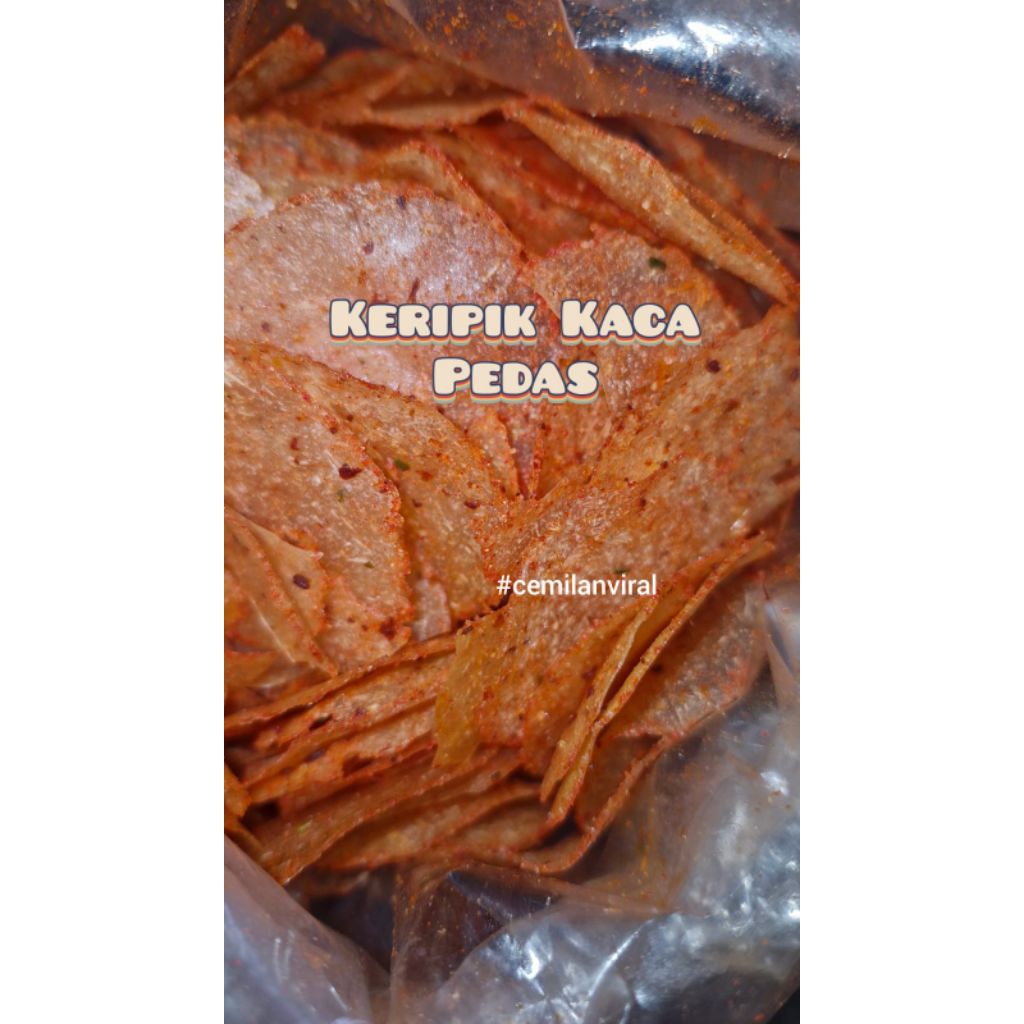 

Cemilan Viral Keripik Kaca Pedas Snack Food Kripca Kripik Makanan