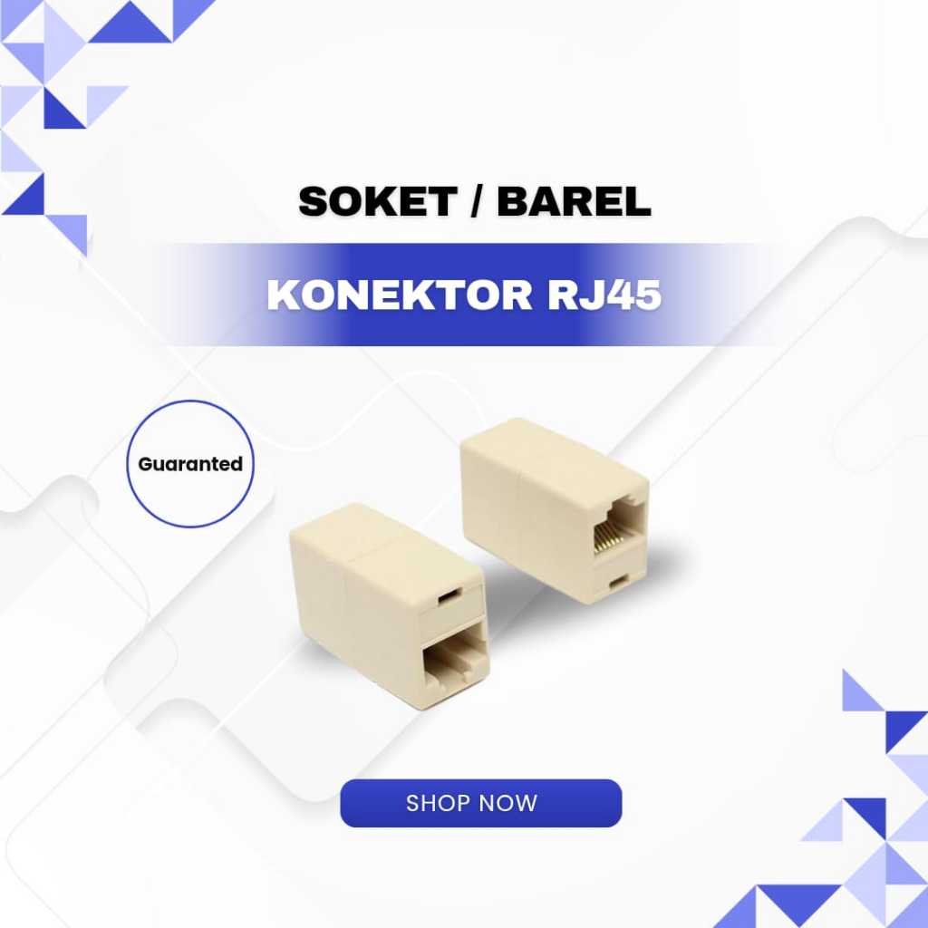 SOKET/BAREL KONEKTOR SAMBUNGAN RJ45