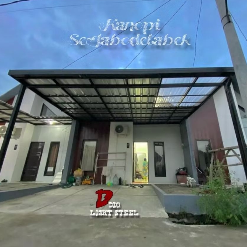 Kanopi atap spandek pasir rangka baja ringan kanopi minimalis kanopi rumah