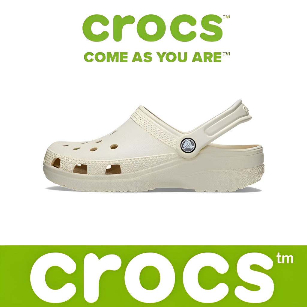 【COD✅】100% ORIGINAL CROCS CLASSIC CLOG - CROCS - SANDAL CROCS - CROCS CLASIIC CLOG - BONE - SANDAL P