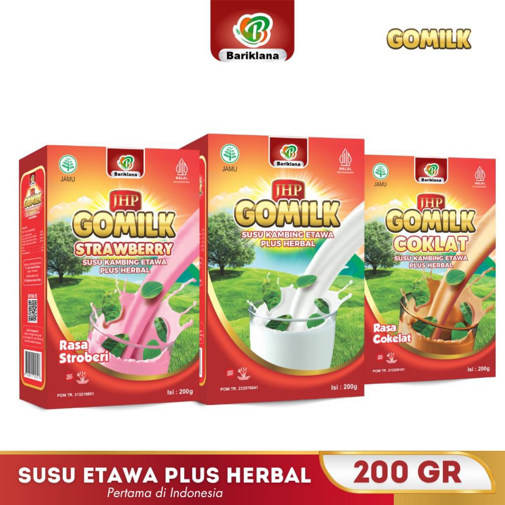 

Gomilk Susu Kambing Etawa Plus Herbal 200g / Promo Gomilk Susu Kambing Etawa Rasa Strawberry Coklat Original Plus Herbal & Sehat Kaya Nutrisi Rasa Enak Bergizi