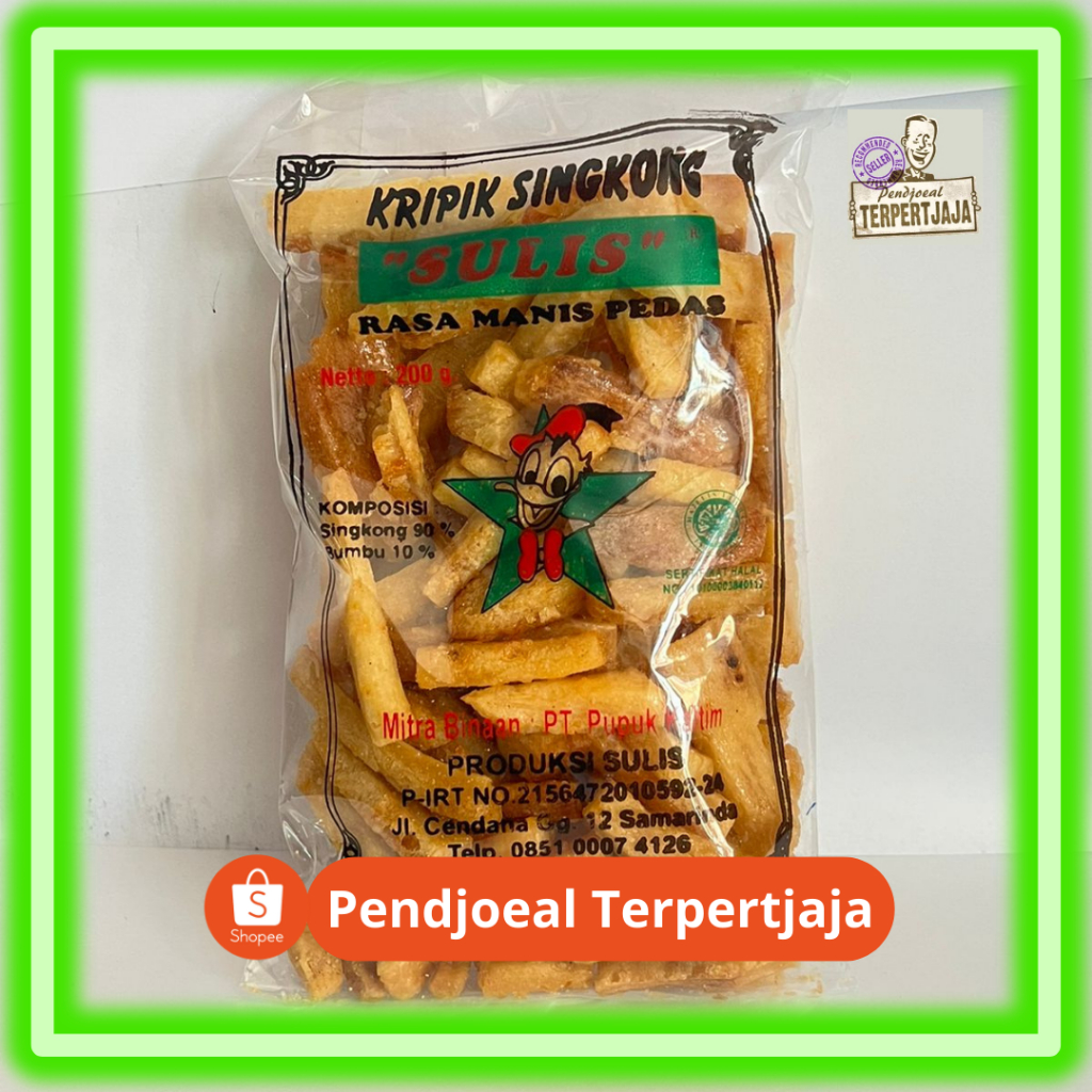 

Kripik Singkong SULIS Keripik Rasa Manis Pedas Renyah Khas Samarinda ( Kemasan Kecil 200gr)