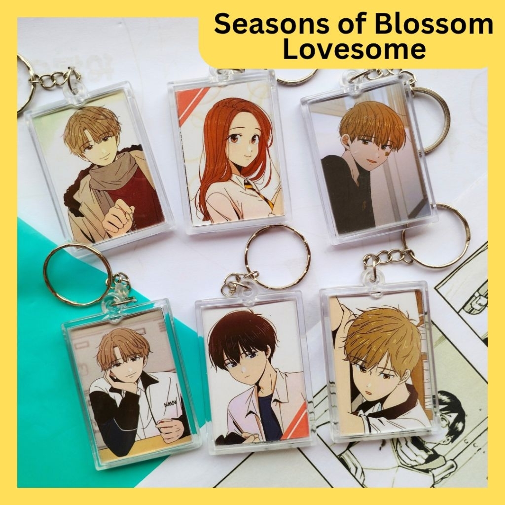 Gantungan kunci akrilik Keychain Season of blossom key chain anime mainan anak