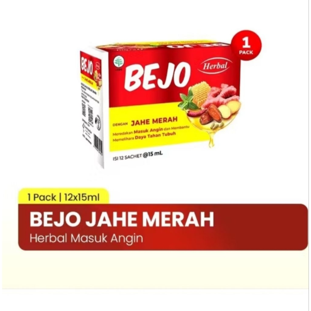 

BEJO MASUK ANGIN PLUS JAHE MERAH BINTANG TOEDJOE - per Box isi 12 Sachet