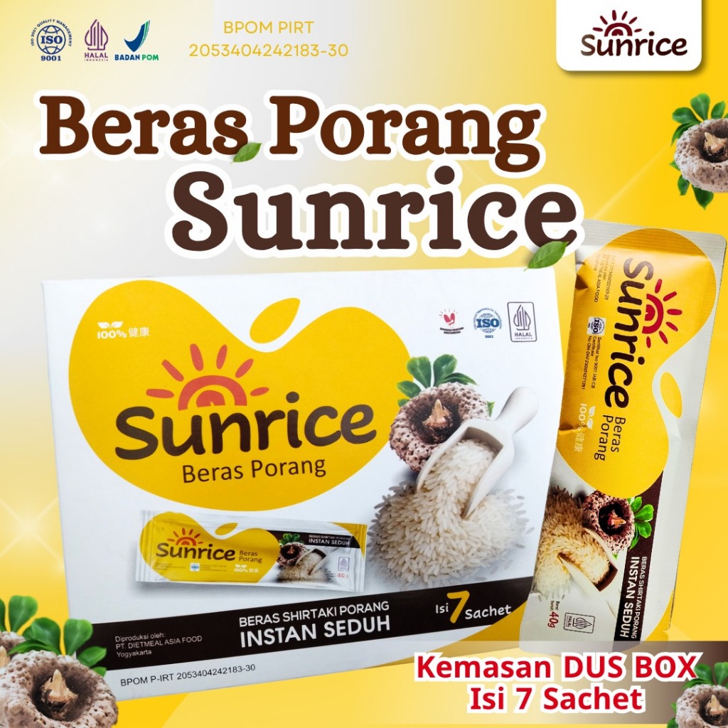 

Sunrice Beras Porang Kemasan Dus Box Isi 7 Sachet