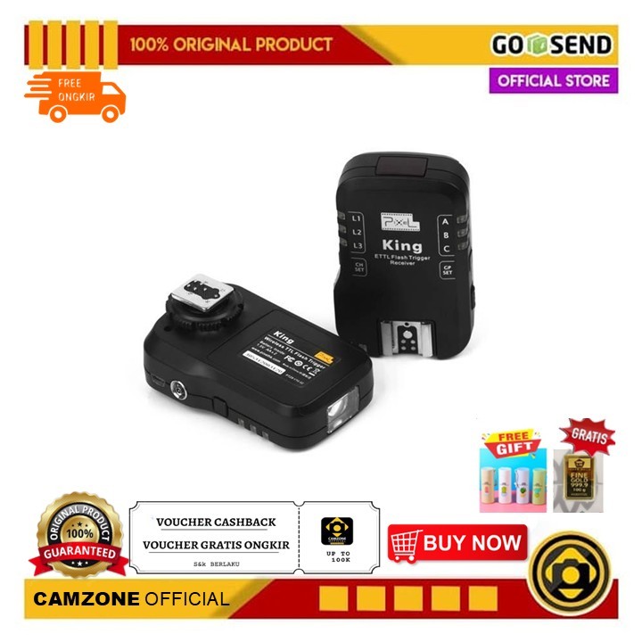 Pixel King For Canon/Nikon Wireless TTL Flash Trigger