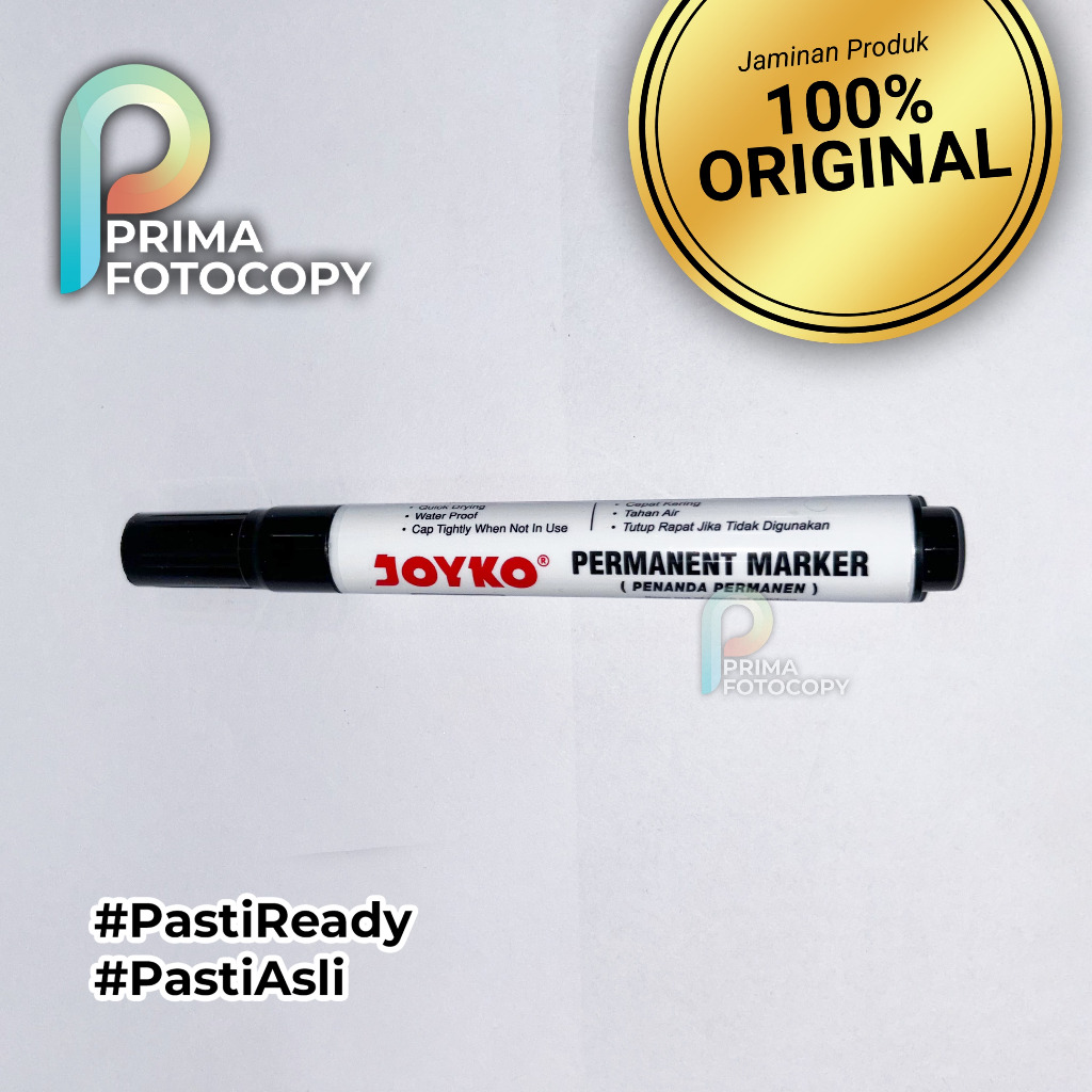 

Spidol Hitam Permanent Joyko PM-28 Sepidol Marker Tidak Bisa Dihapus