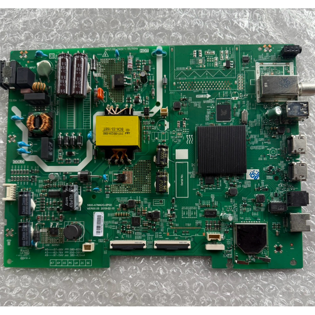 MB TV COOCAA 43TB5000 MAINBORD TV COOCAA 43TB5000