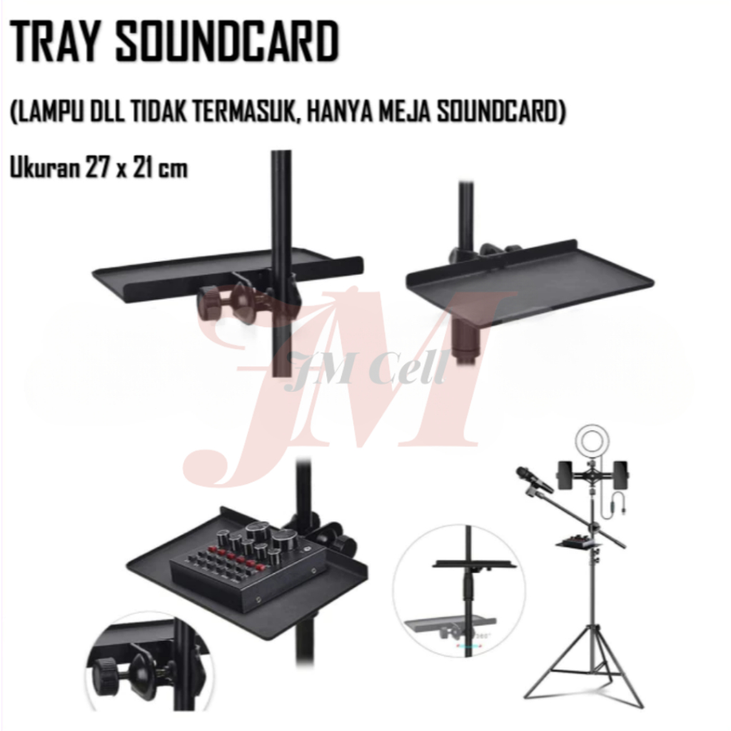 Tripod Sound Card Tray Clamp Holder Dudukan Soundcard Untuk Tripod Cuma Meja V8 V8s V10 - Tray Holde