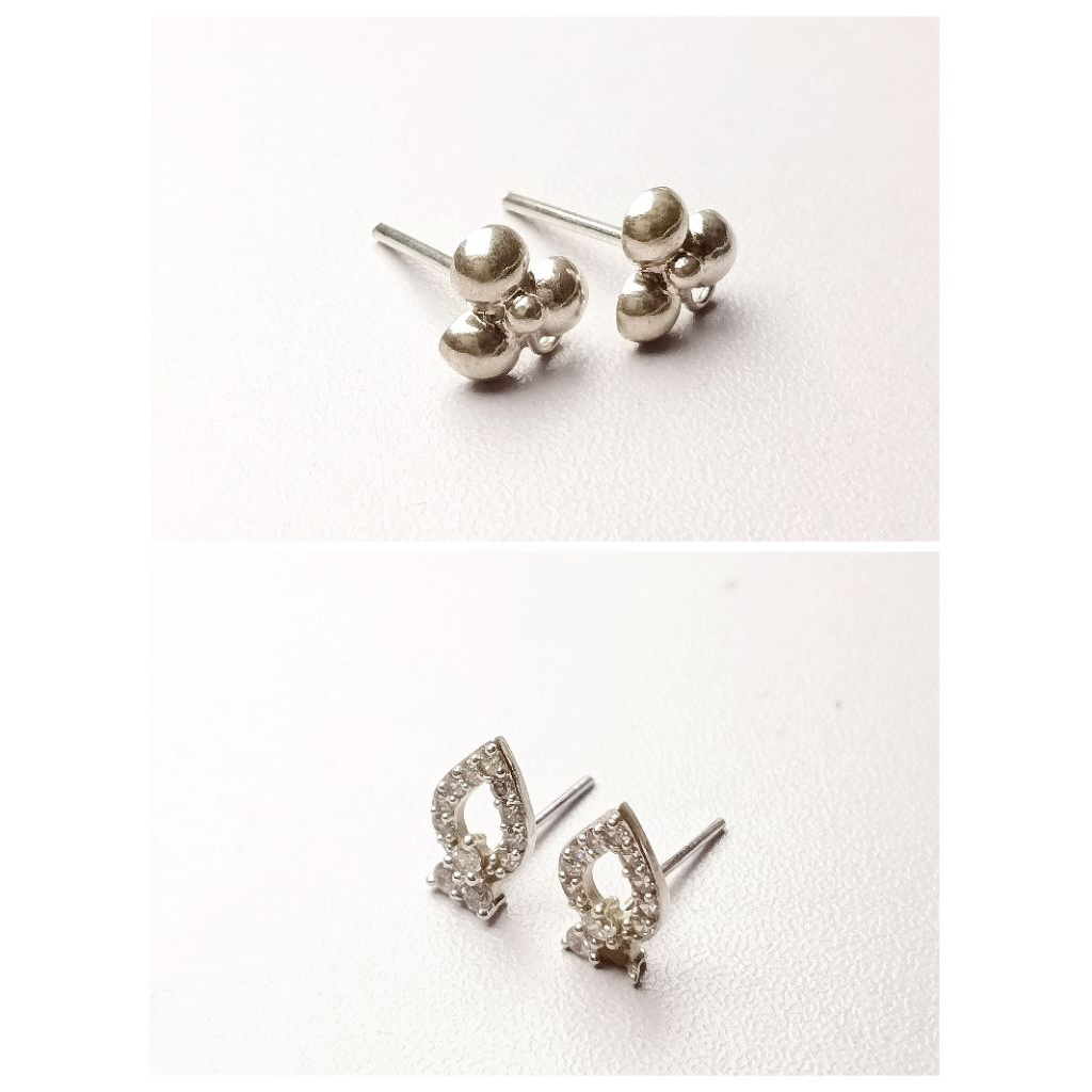 Anting Giwang Perak Asli 925/Anting Wanita/Anting Giwang Terbaru/Anting Tindik/Lapis Emas Putih